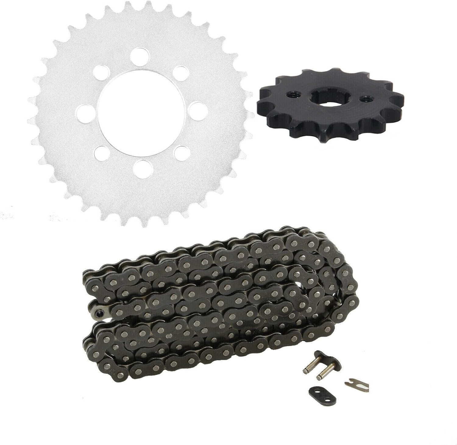 Max Motosports Drive Chain and Sprocket Kit replacement for Kawasaki KLX110 2003 2004 2005 2006 2007 2008 2009 (Black)