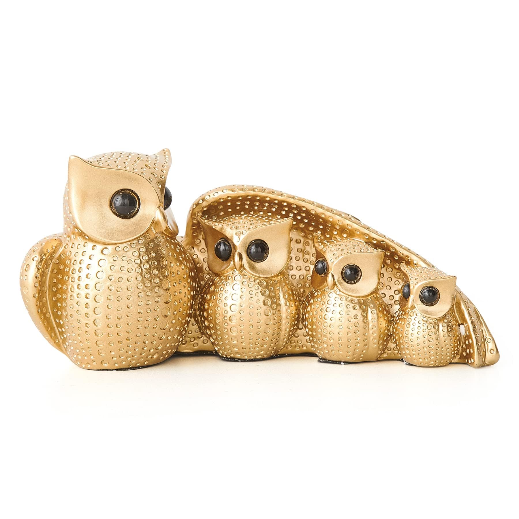 NALACAL Gold Owl Statue Shelf Decor Accents, Owl Figurines Home Decorations for Living Room, Small Animal Decor for Shelf Table TV Stand Modern Office Decor, Owls Gifts for Women and Owl Lovers