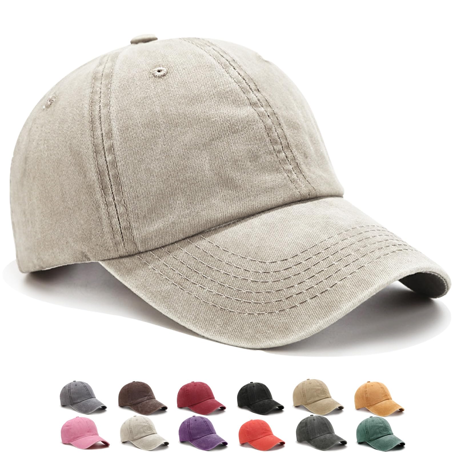 Retro Gorra Beisbol Mujer, Gorra de Gorra Beisbol Lavada y Desgastada, Gorra Mujer Verano, Visera para para Hombres y Mujeres