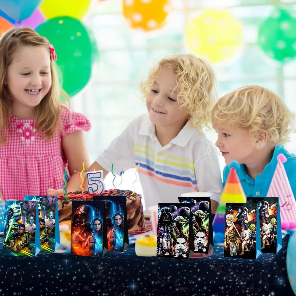 Mozin 12Pcs Star of Wars Party Gift Bags Goodie Bags, Star of Wars Party Supplies for Kids Birthday Decorations