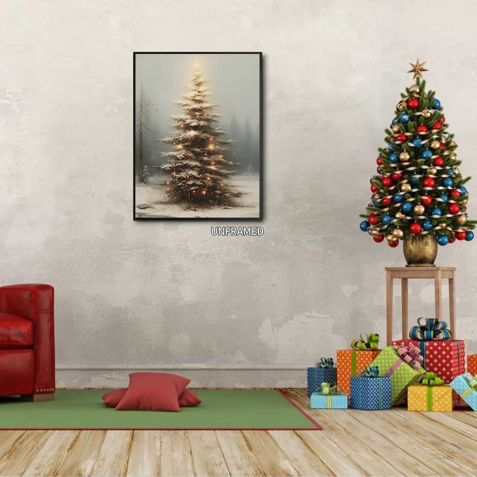 Tableau De Noel Huabsad Toile Murale Vintage De Noël Rétro Du XVIIIe  Siècle, Paysage Rustique, Affiches Sur Toile, Village D'hiver, Célèbre,  Peinture à L'huile – Impressions D'art Mural Esthétique De Ferme, 30,5, image size:1600x1600