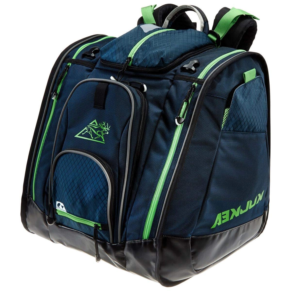 KULKEAKULKEA Boot Trekker Ski Boot Backpack - Ski Boot Bag With External Helmet Sling - Durable, Spacious, Water Resistant Gear & Boot Storage