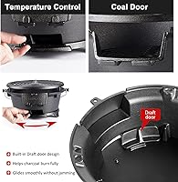 Vista 4 de IronMaster Hibachi Grill, 100% Cast Iron, Tabletop Small Portable Charcoal Grill for Outdoor Camping - 2 Heights, Air Control, Coal Door, Ideal for