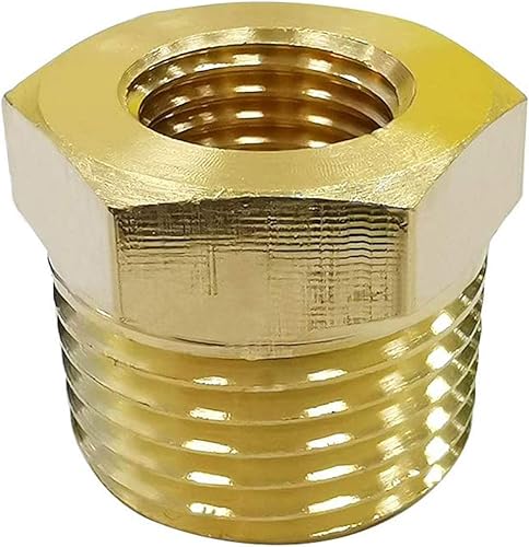 Miniatura 2 de Midanya Tubo hembra de 14 pulgadas x 38 pulgadas macho de latón adaptador reductor adaptador de manguera de aire, adaptador de tubo de metal, 2