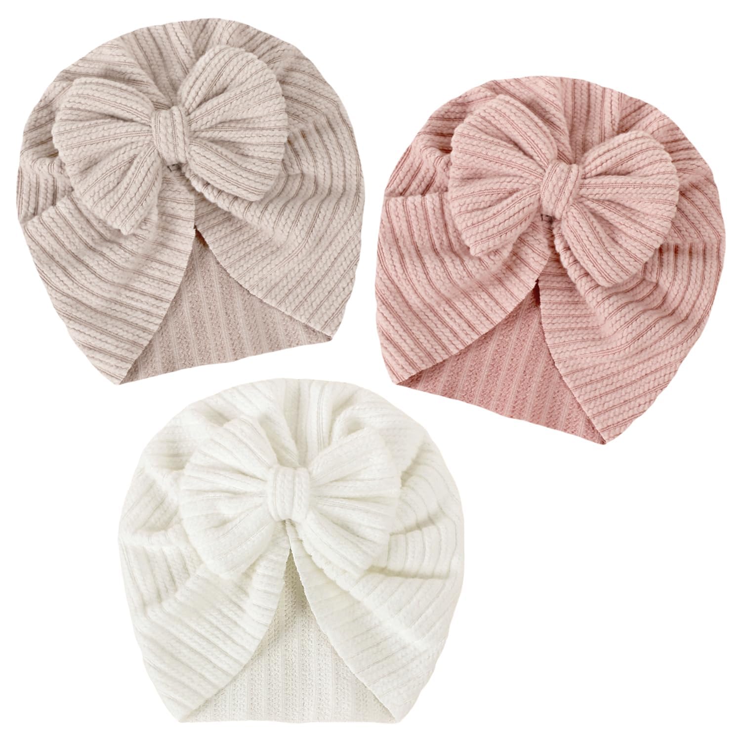 LECTNORE Neugeborenen-Babymütze, weiche, Dehnbare Baby-Turban-Mütze, Säuglings-Mädchen-Jungen-Mütze, Kindergarten-Krankenhaus-Mütze für Neugeborene, Kleinkinder