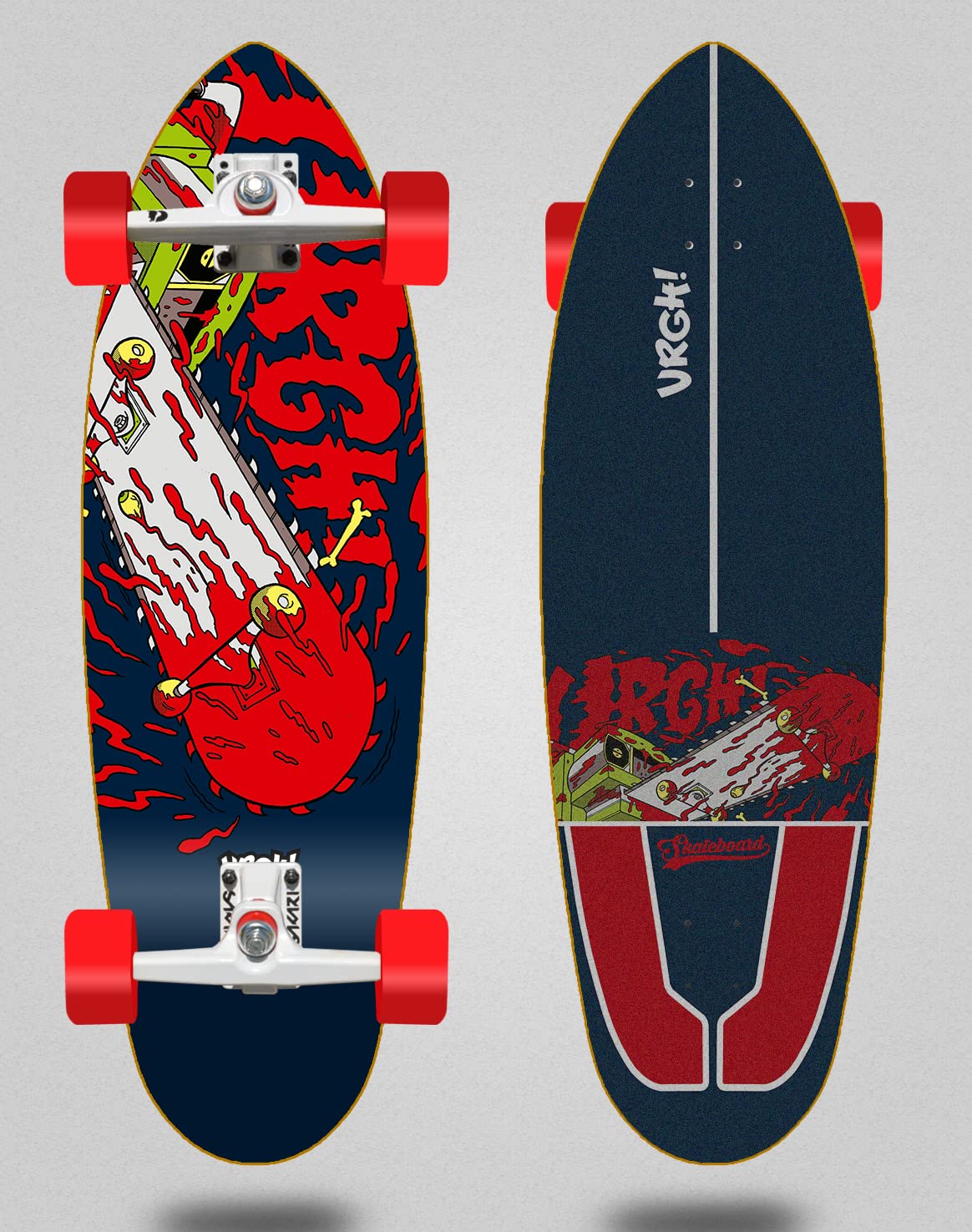 Urgh Surfskate Complete with SGI Surf Skate Trucks Saw 32.5 Deep