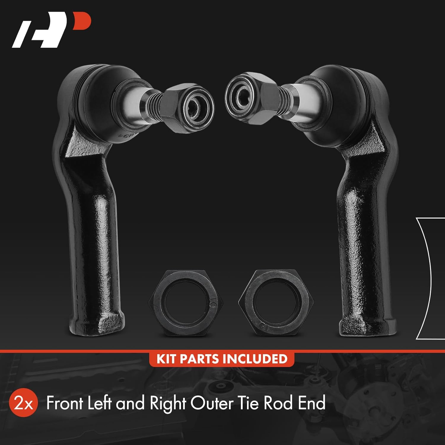 A-Premium 2 x Front Outer Tie Rod Ends, Compatible with Volvo XC60 2010-2017, S60 2011-2018, S60 Cross Country 2016-2018, XC70 2008-2016, S80 2007-2016, V60 2015-2018, V60 Cross Country 2015-2018, V70