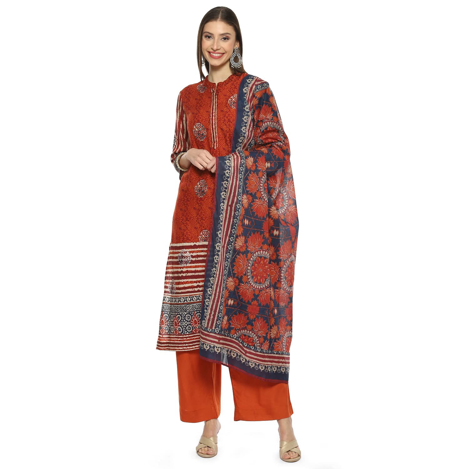 biba Women Rayon Straight Kurta Palazzo Suit Set-picture-25