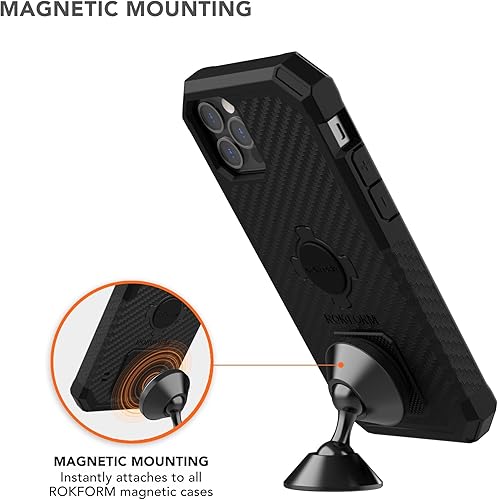 Miniatura 2 de ROKFORM - Soporte magnético ajustable para automóvil, giratorio de 360 grados con cinta VHB 3M, soporte para teléfono celular, soporte de aluminio