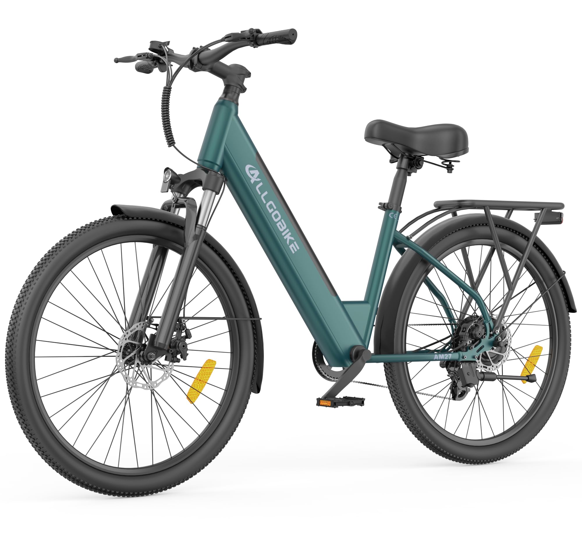AM27 Elektrofahrrad 27,5 Zoll E-Bike für Damen und Herren 250W Motor 36V 15Ah Akku 25 km/h 7-Gang-Schaltung 3 Unterstützungsstufen Scheibenbremsen LED-Beleuchtung