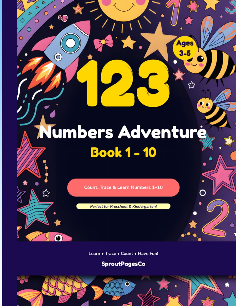 123 Numbers Adventure Book 1–10: Count, Trace & Learn Numbers 1–10