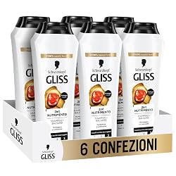 Offerta Schwarzkopf Gliss Nutrimento 2in1 Shampoo + Balsamo, 6 confezioni da 250ml in sconto oggi