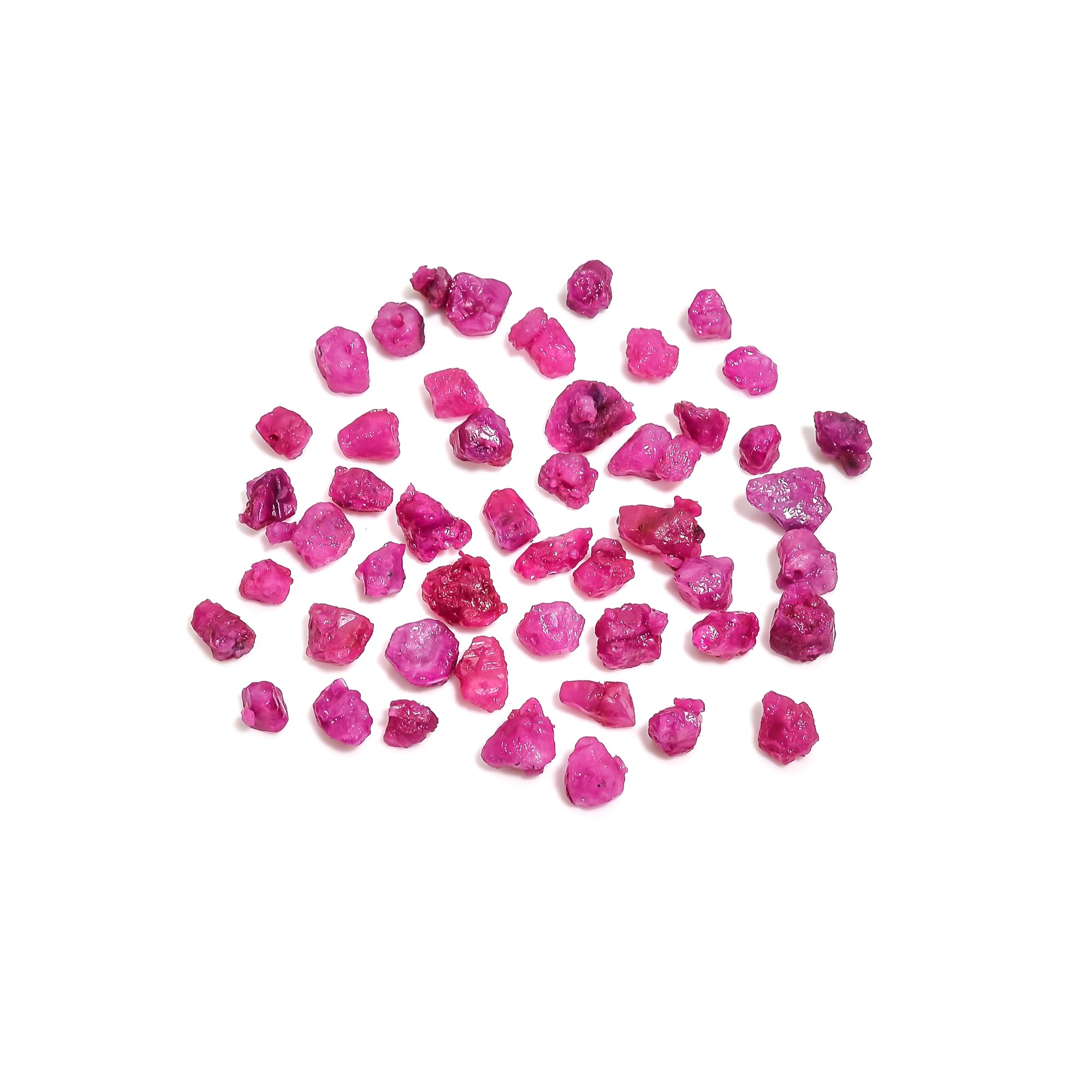 25 carats Raw Pink Ruby Rough Gemstone, Natural Crystals, Energy Healing Stones, Wholesale Lot, Jewelry Making Supply, Gift Stone, Strength Stone, 6 to 10mm, 10 to 15pcs