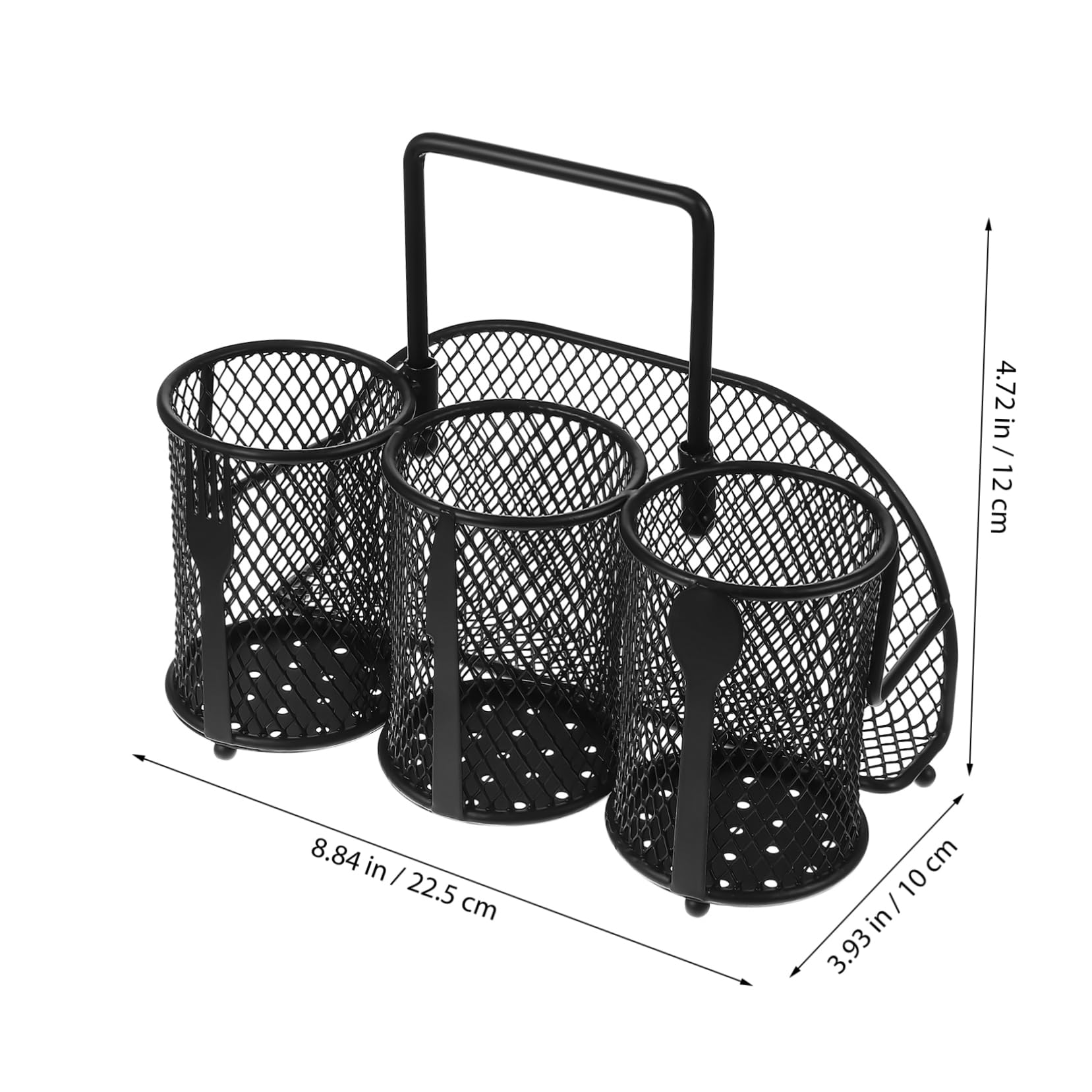 MUCKLILY Metal Utensil Holder Stable Cutlery Organizer for Outdoor Parties Picnics and Camping Storage Container Space Saving Design Easy to Clean and Maintain