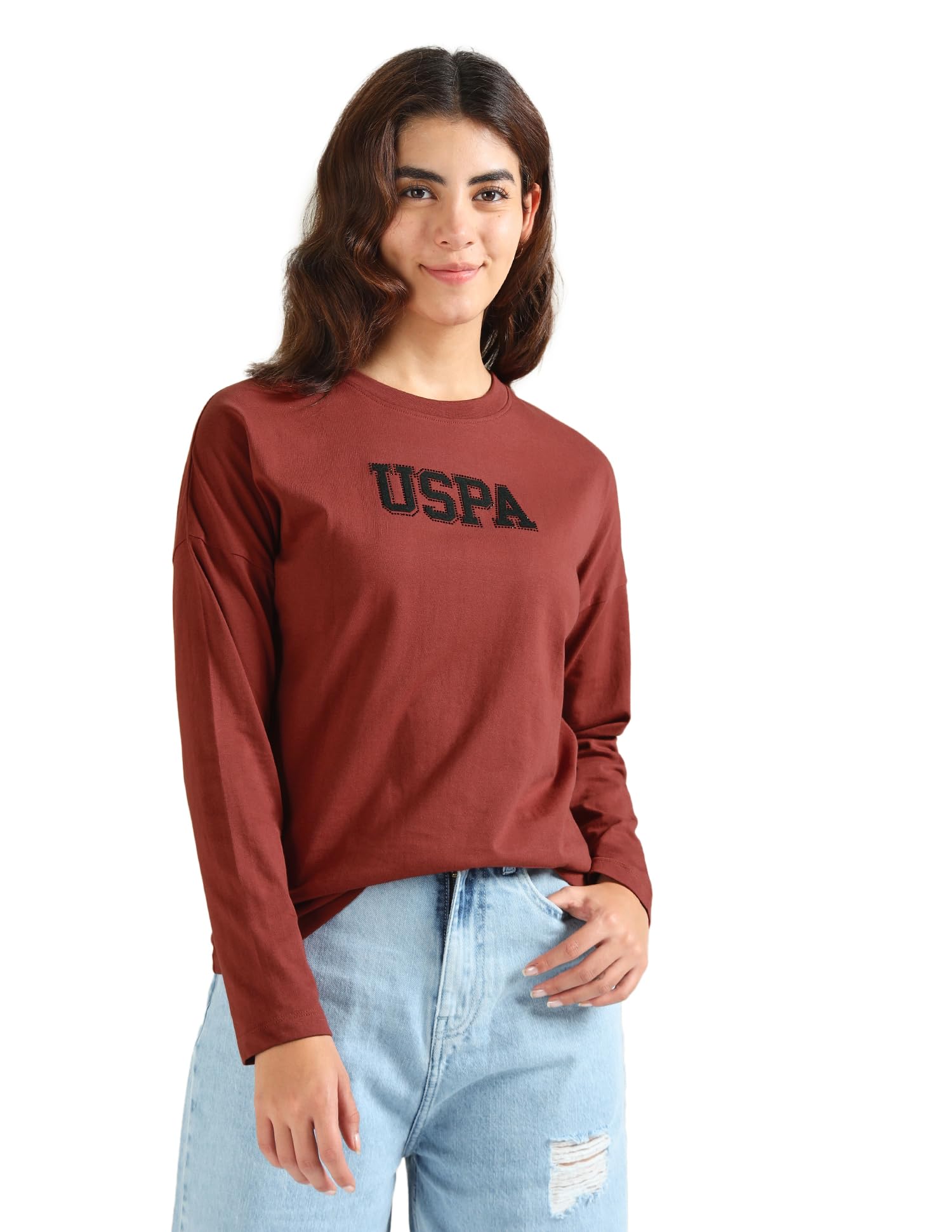 u.s. polo assn. Women's Polyester Solid Regular Fit T-Shirt-picture-13