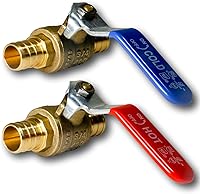 Vista 13 de XFITTING 2 piezas de válvula de bola Pex de 1 pulgada, 23-1-1 = 2X (2 paquetes)