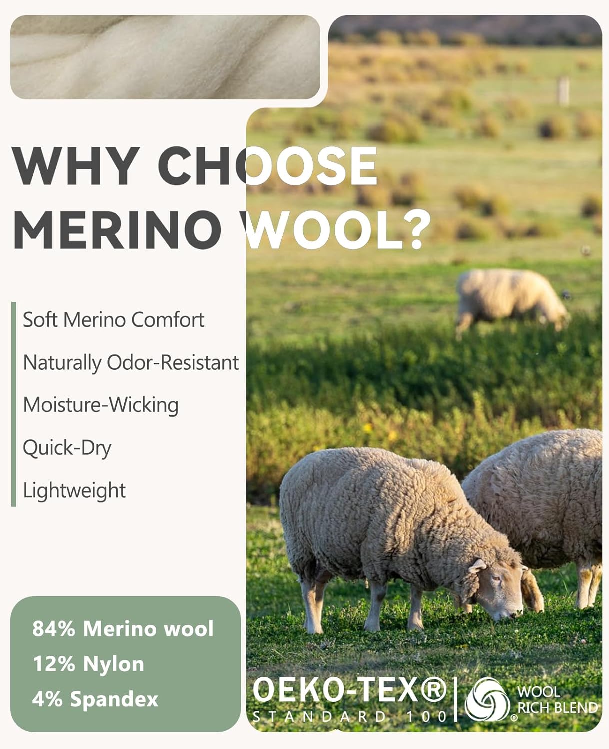 Merino Protect Merino Wool Underwear Women Odor Resistance Boxer Briefs Breathable Boy Shorts for Long Flight Hiking - Image 2