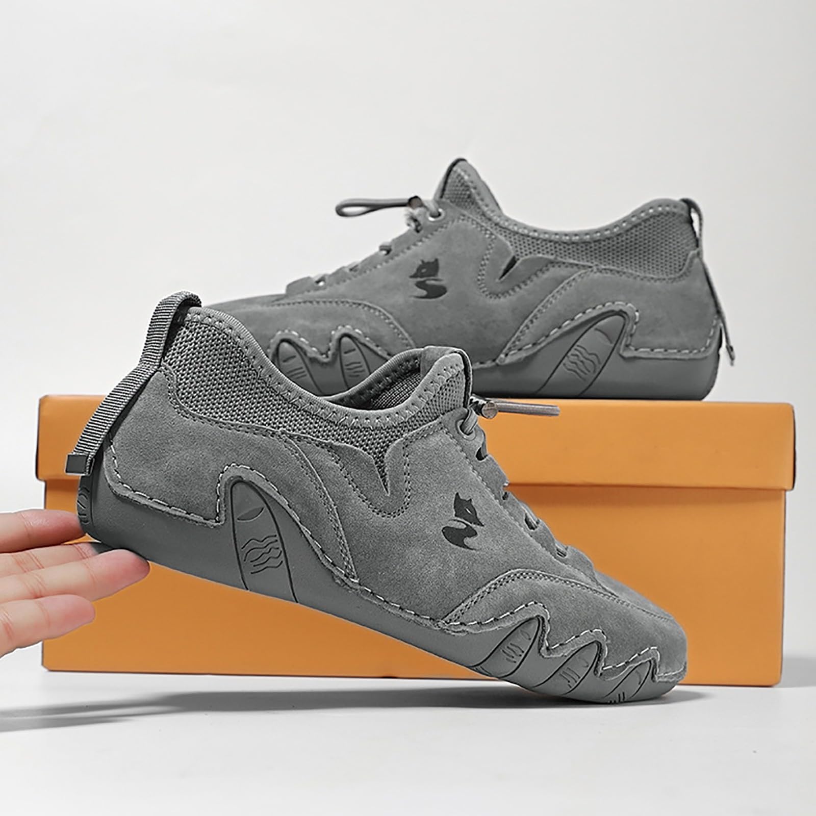 Zapatos casuales para mujer, zapatos casuales para mujer, botas chukka al tobillo, mocasines transpirables, hechos a mano, a la moda, tenis de caña media para caminar y conducir