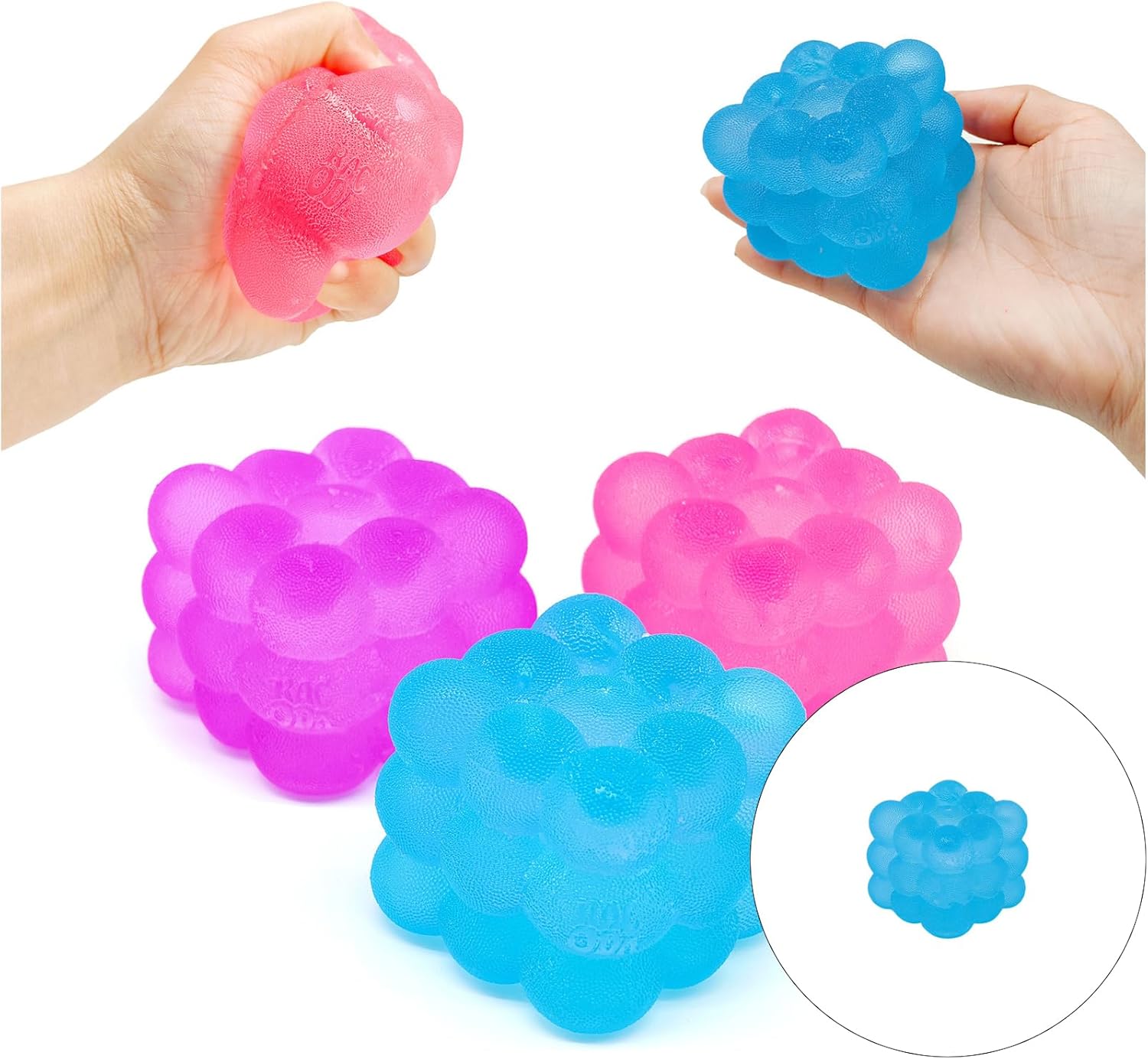 Frosted Ice Cube Squishy, Ice Cube Fidget Toy, Soft Slow Rise Squishy Stress Relief Sensory Toy, Frosted Cubes Stretchy Squeeze Ball, for Anxiety Relief, for Adults