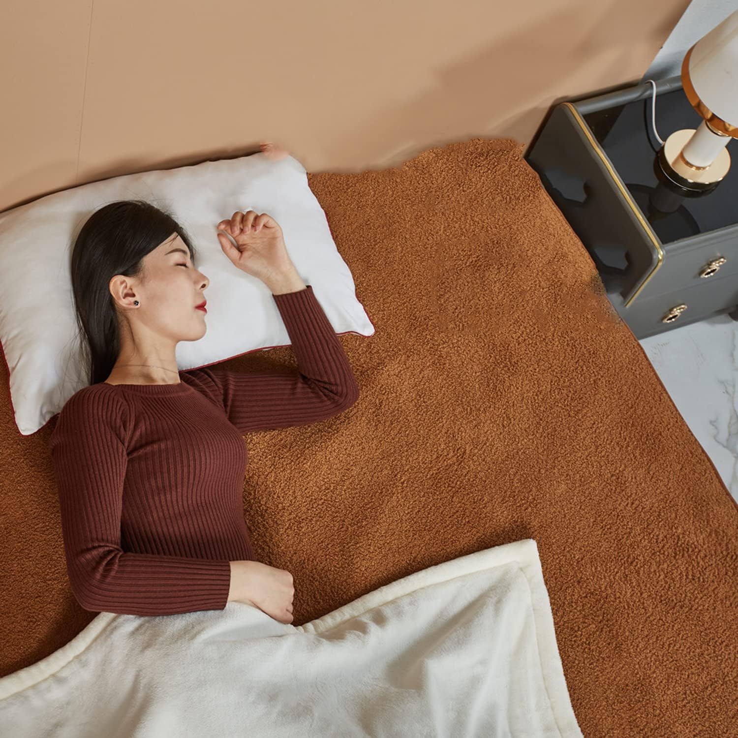 review Electric Heated Blanket, Electric Blanket with 9 Heating Levels, 12 Hours Auto-Off, Machine Washable, Full Body Warming, Machine Washable 180 * 150cm Gray