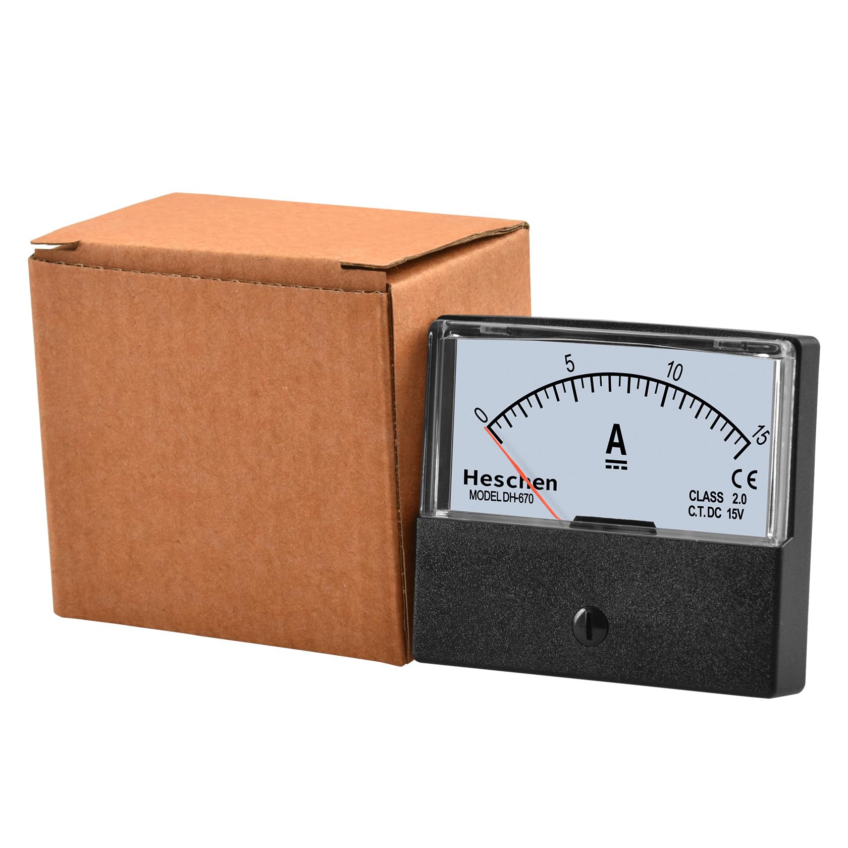 Heschen rettangolo Pannello montato corrente metro tester amperometro Dh-670 DC 0-15 A Classe 2.0