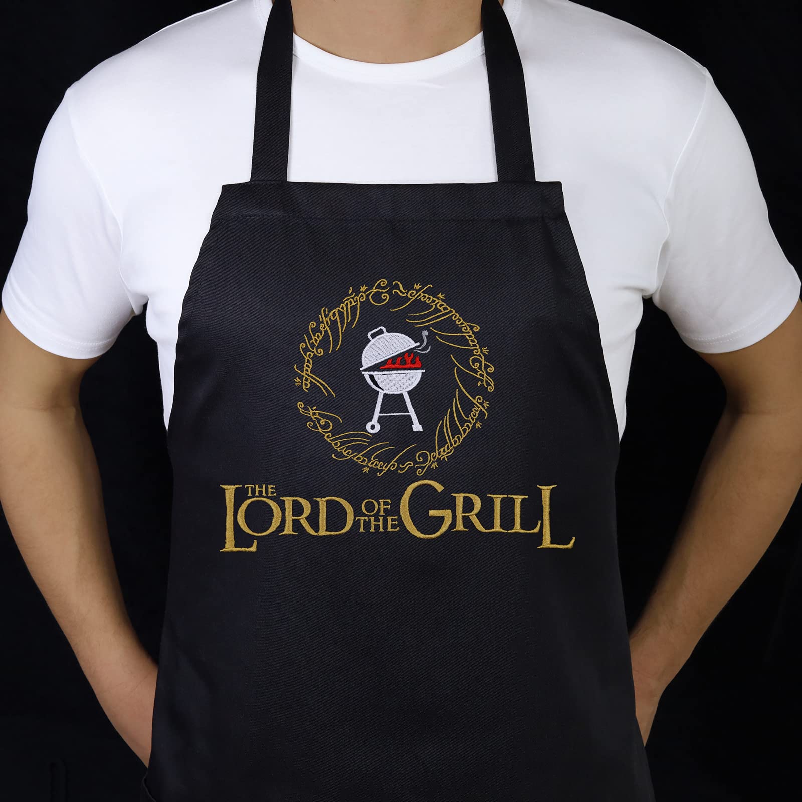 EXPRESS-STICKEREI grembiule cucina uoma con scritta divertente in lingua inglese uoma