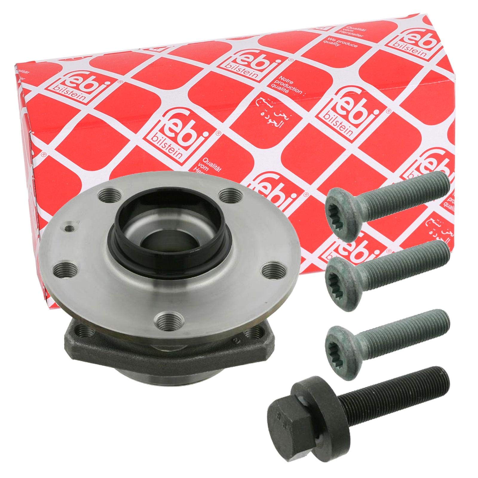 febi bilstein 27342 kit cuscinetto ruota con mozzo ruota e anello ad impulsi ABS, 1 unità
