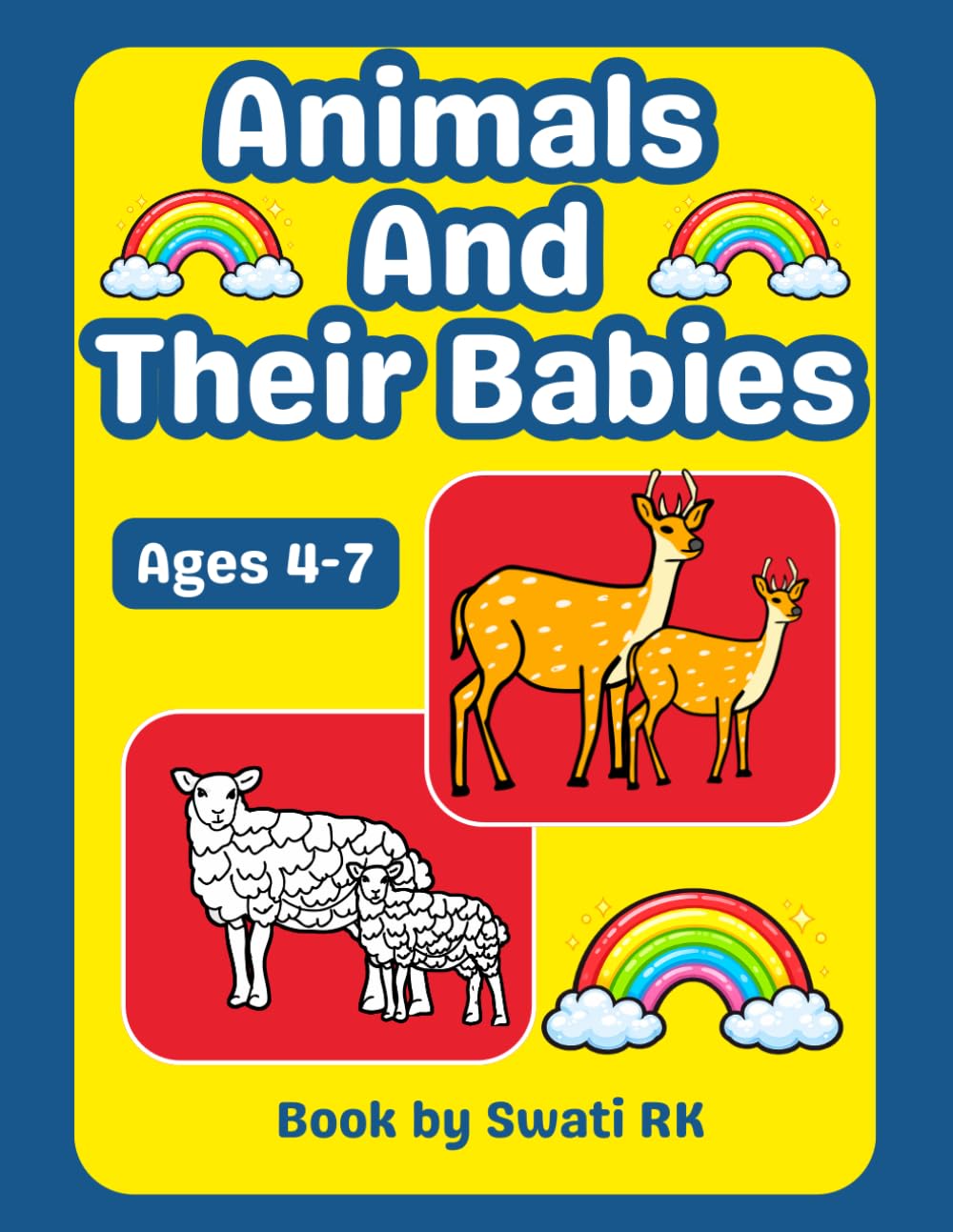 Animals and their babies book - Animal babies book. Learn animals and their babies names