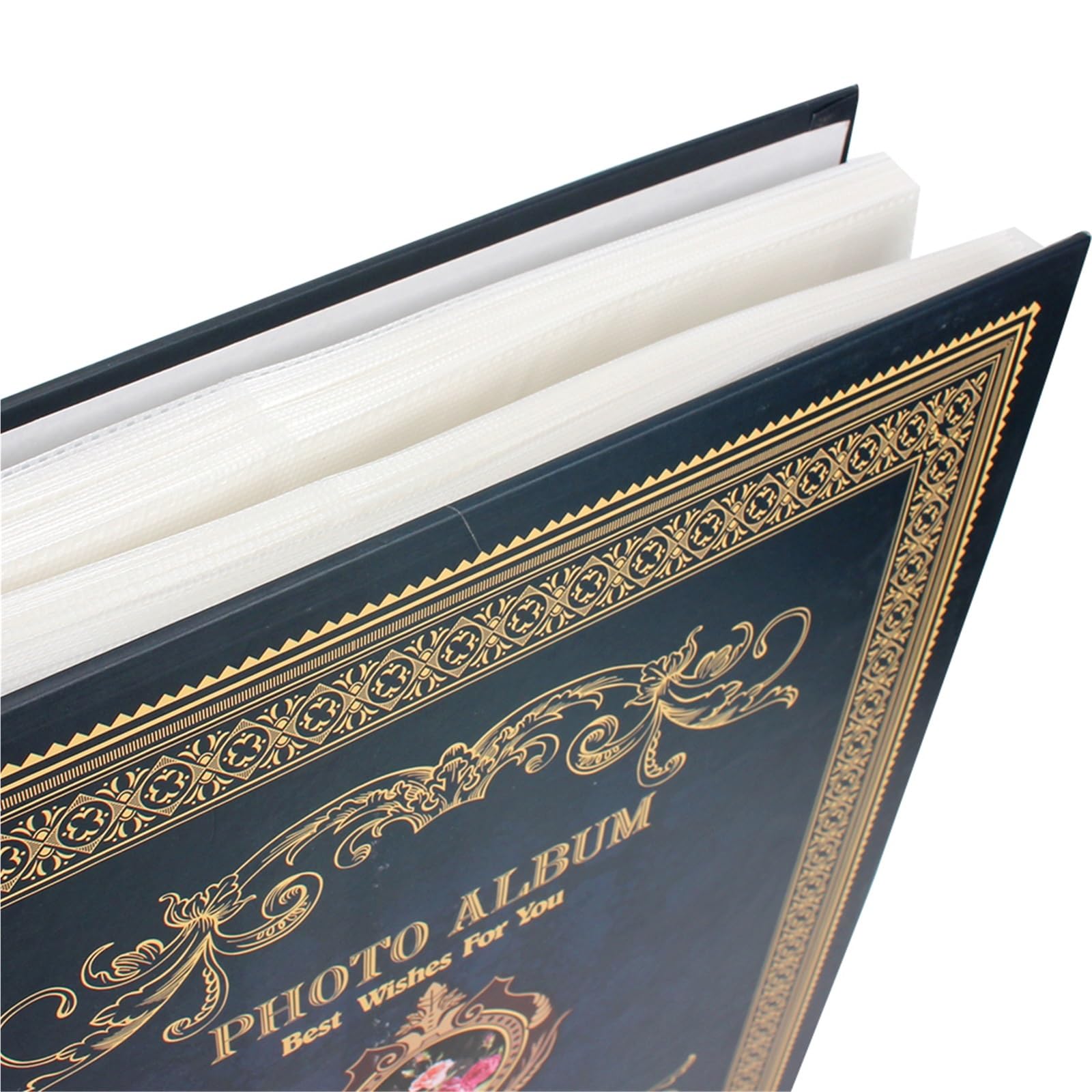 Fotoalbum 6 Zoll Lagerung Scrapbooking 500 Taschen Vintage Fotoalben Bild Fall for Kinder Fotoalbum Rahmen Boxed Album(Brown)
