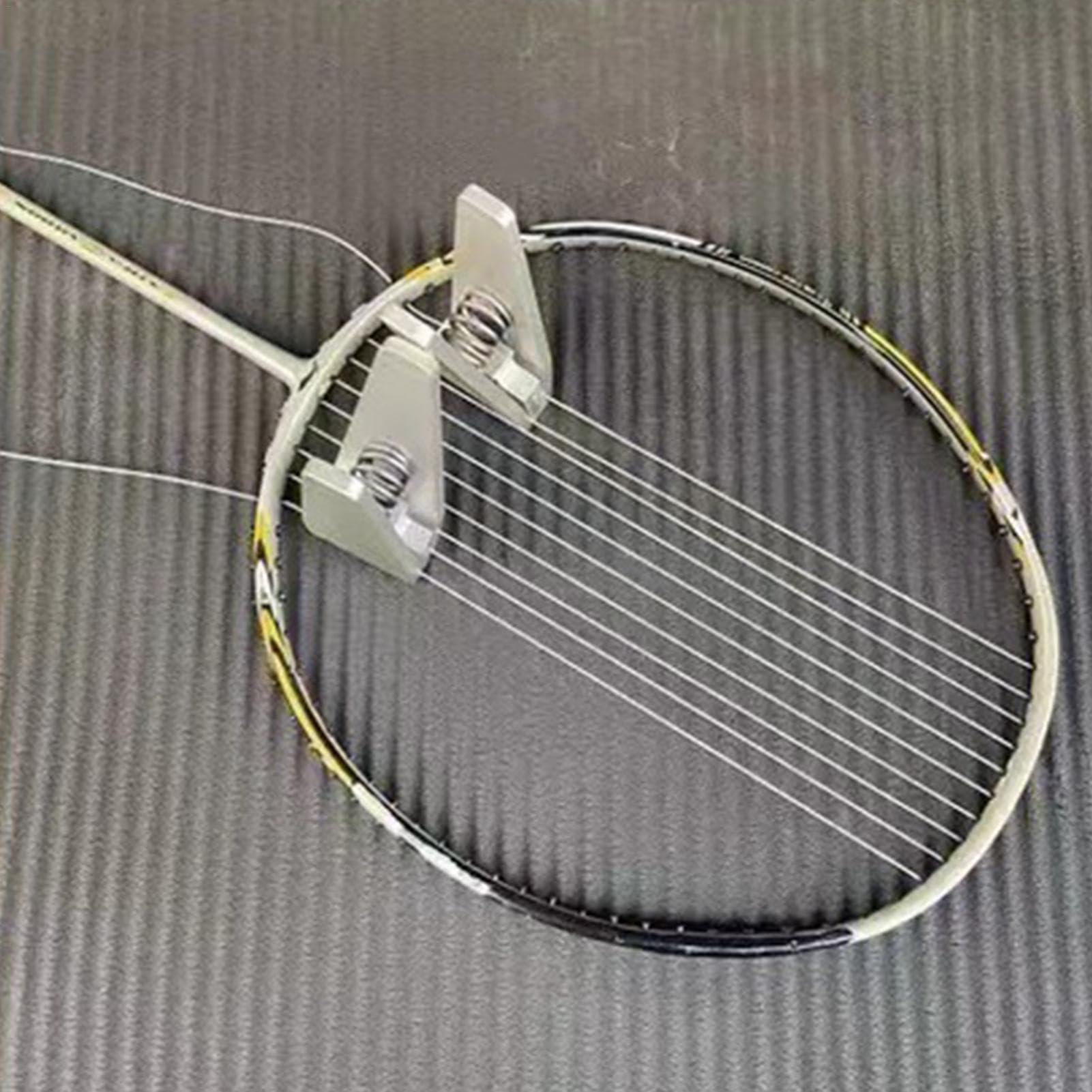 Morsetto di Tensione per Racchetta da Badminton, Morsetto di avviamento per Badminton, a 5 Denti, per Racchette da Badminton, in Lega di Alluminio, Accessori per Macchine per incordatura, Pinza per