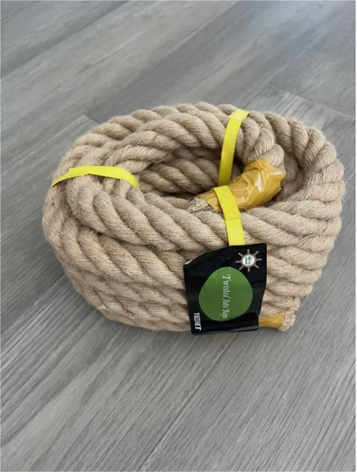 Corda Canapa Naturale 40mm x 1/2/3/4M Corda di iuta naturale Canapa Spago resistente for artigianato Giardinaggio Decorazione amaca
