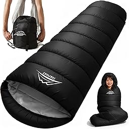 寝袋 シュラフ LEEPWEI【2026年アップグレード版マミー型】オールシーズン コンパクト キャンプ アウトドア sleeping bag 軽量 防災 車中泊 来客用 登山 簡単収納 丸洗い可能 収納袋付