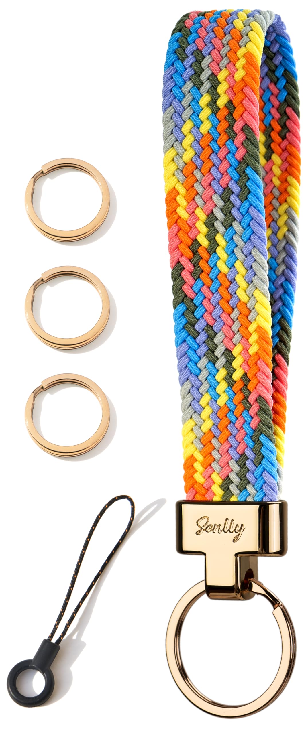 SENLLY Wristlet Lanyard, Stretchy Keychain Holder, Original Elastic Anti-Drop Design Keyring