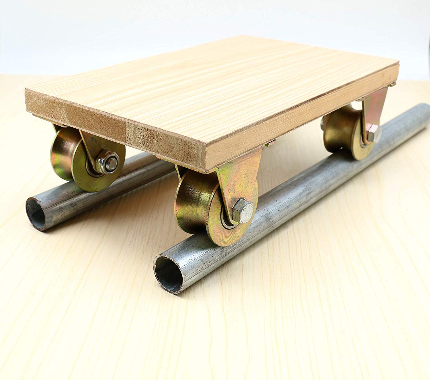 Poulies en U, Galets de Portail Coulissant, roulettes Robustes en Acier 45, Plusieurs Tailles pour Machines industrielles, Chariots, Rails à câbles métalliques (120 mm)