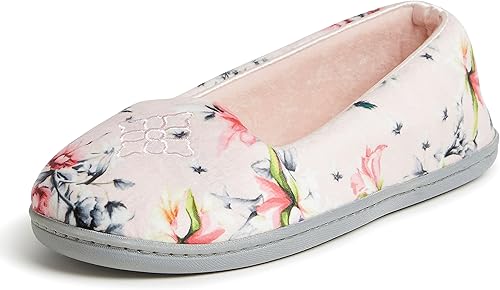 Dearfoams - Rebecca Chenille cerrado espalda con pantuflas anchas