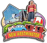 Vista 18 de Nanaimo British Columbia Canada - Imán de madera para nevera, colección de madera 3D, hecho a mano, recuerdos de la ciudad de viaje, imán