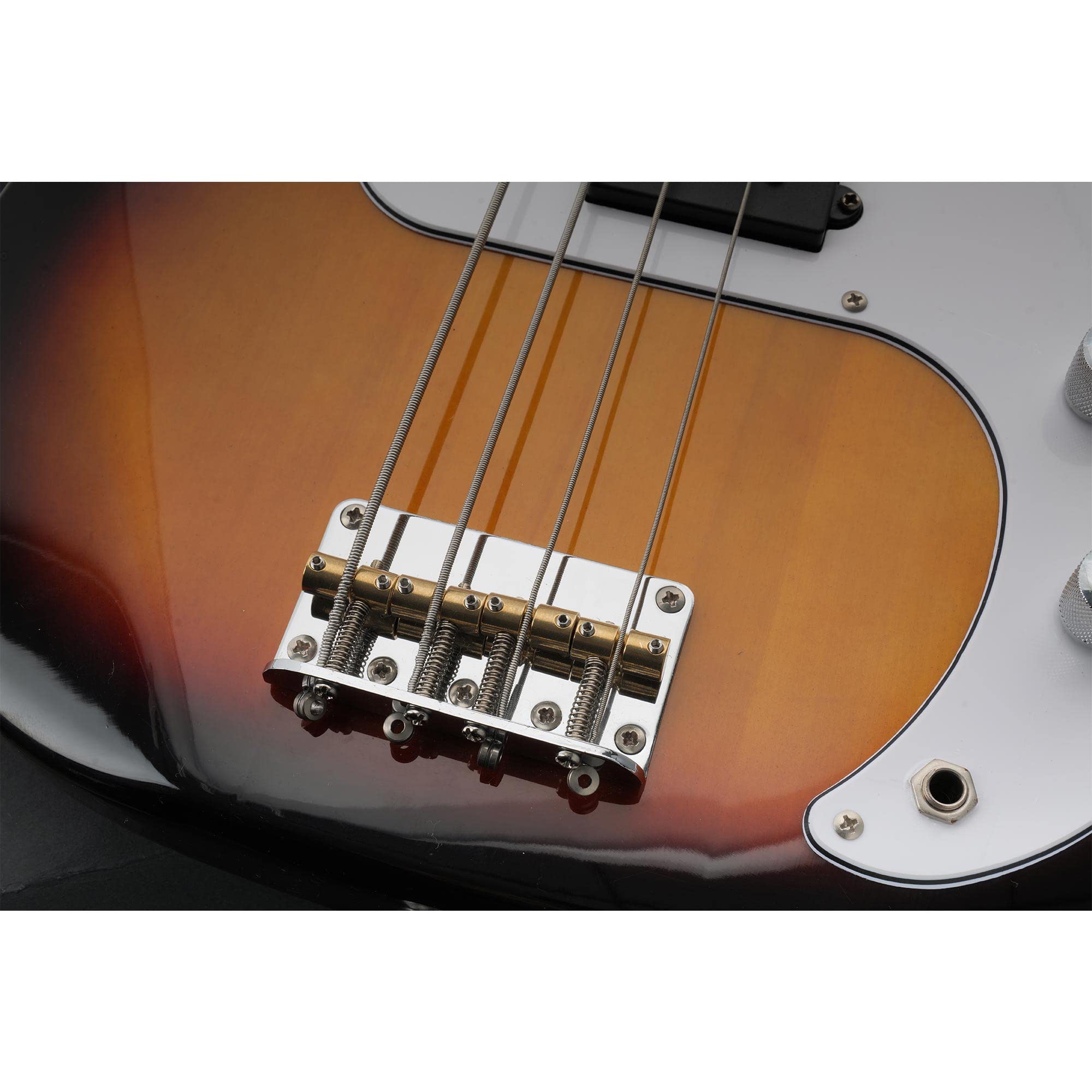 Musiclily Basic 43mm Bass Capotasto in Ottone Scanalato per