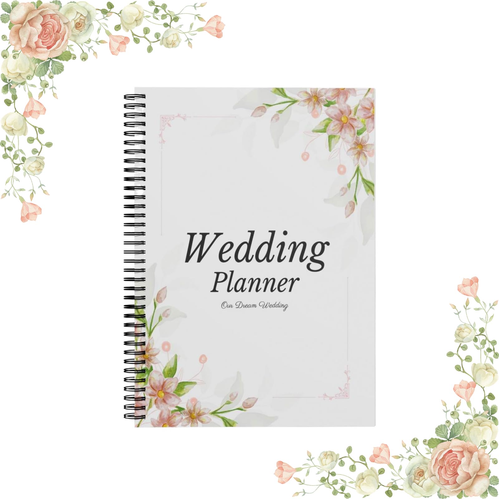 Wedding Planner & Organizer Book for Brides, Ultimate UK Wedding Planning Journal with Countdown Calendar, Perfect Engagement Gift for Bride & Groom