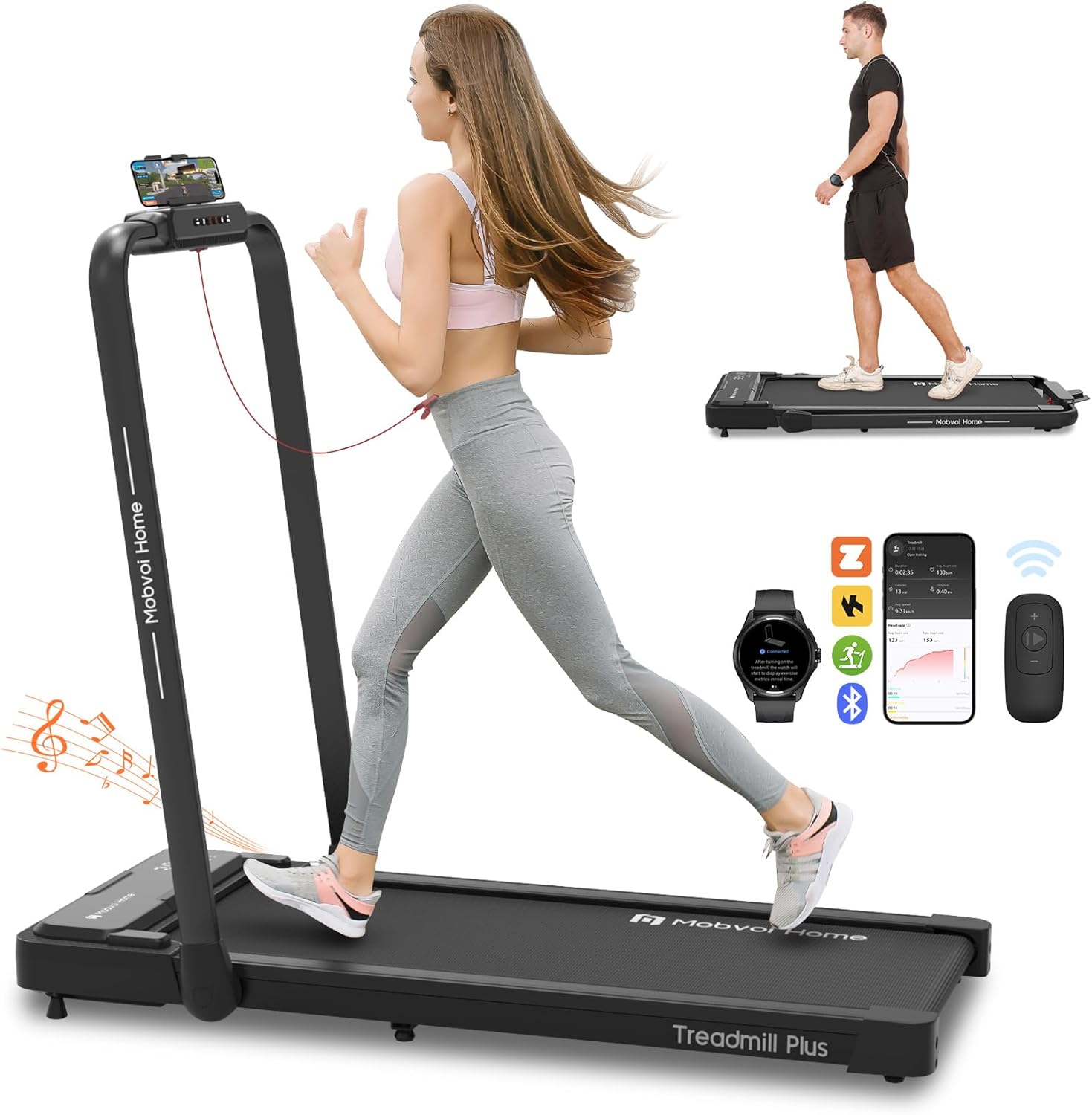 Treadmill Mobvoi 3 en 1 Plegable - 2,5 HP, 120 kg, Control Remoto 1 Mobvoi Home Treadmill Plus 3 en 1 Cinta de Correr Plegable para Debajo del Escritorio con Almohadilla para Caminar de 2,5 HP, compacta, para Oficina en casa, Control Remoto, 120 kg, 12 km/h - ¿Vale la pena?