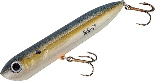 Heddon Chug'N Spook Popper - Señuelo de pesca para agua salada y agua dulce G-Finish Foxy Shad,Boca Hueso/Naranja,Punto Hueso/Sábalo,Flash de cabeza