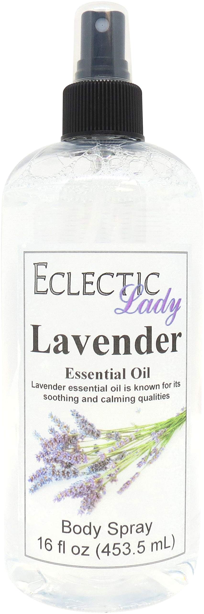 Eclectic Lady Lavender Body Spray, 16 ounces, Body Mist for Women with Clean, Light & Gentle Fragrance, Cologne with Soft, Subtle Aroma For Daily Use