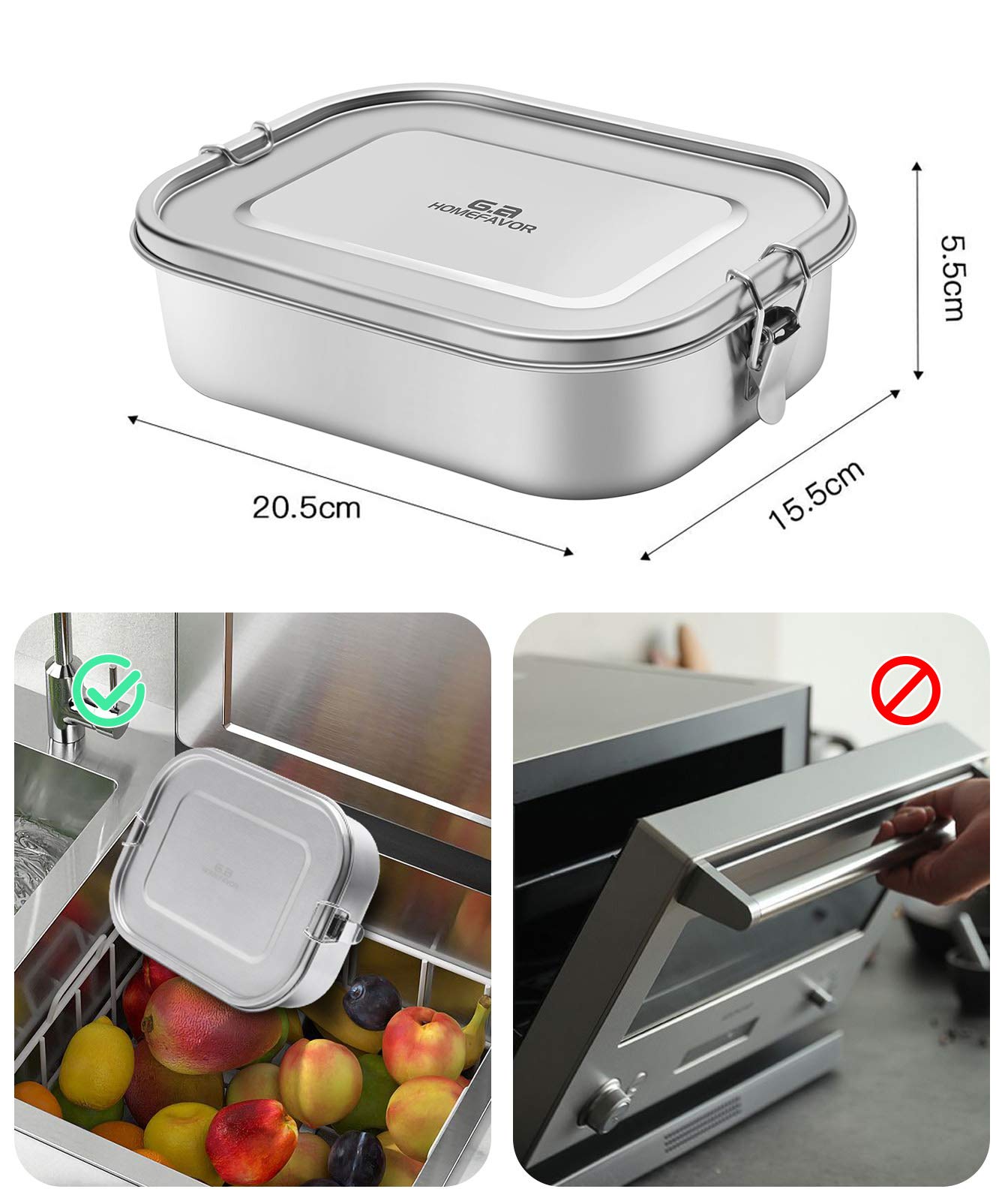 Boîte Repas Isotherme Inox 1500 Ml - 5 Compartiments, Couverts Inclus - Avec Sac Isotherme - Pour Bureau, école, Pique-nique - 7