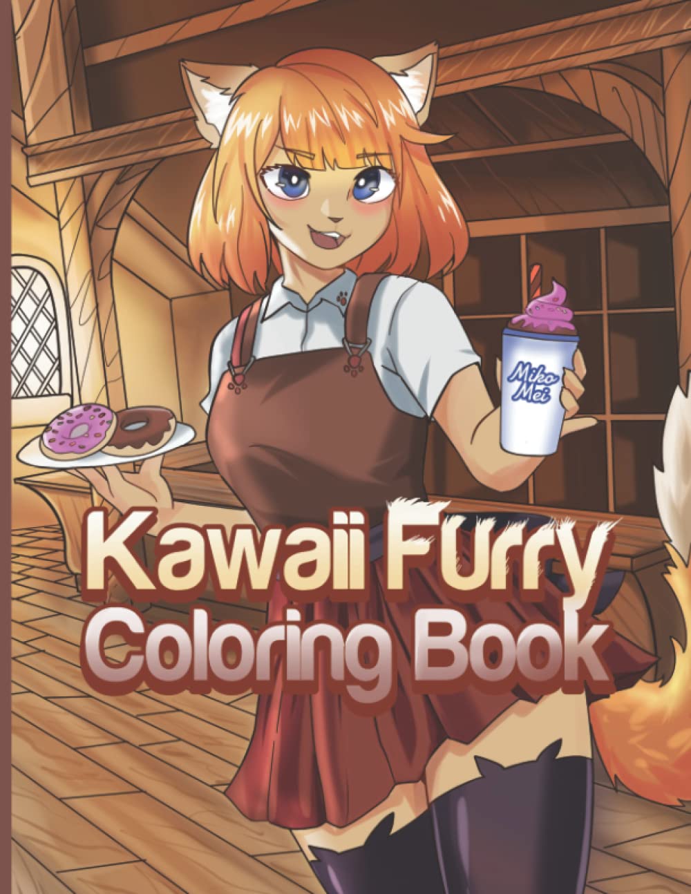 Kawaii Furry Coloring Book: 30 Coloring Pages of Cute Furries for Adults or Children with Many Pages Featuring Multiple Furry Characters