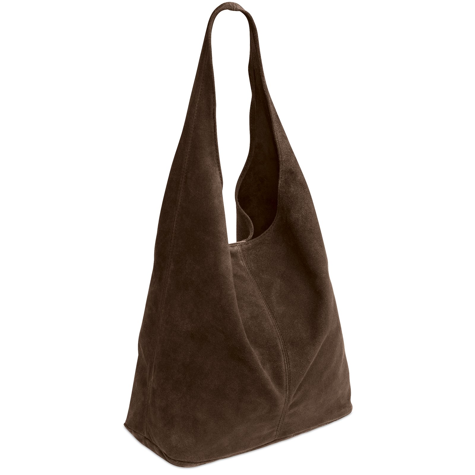 Caspar große Damen Wildleder Tasche Hobo Bag Shopper - CLASSIC LINE - Modell No.767 - Made in Italy