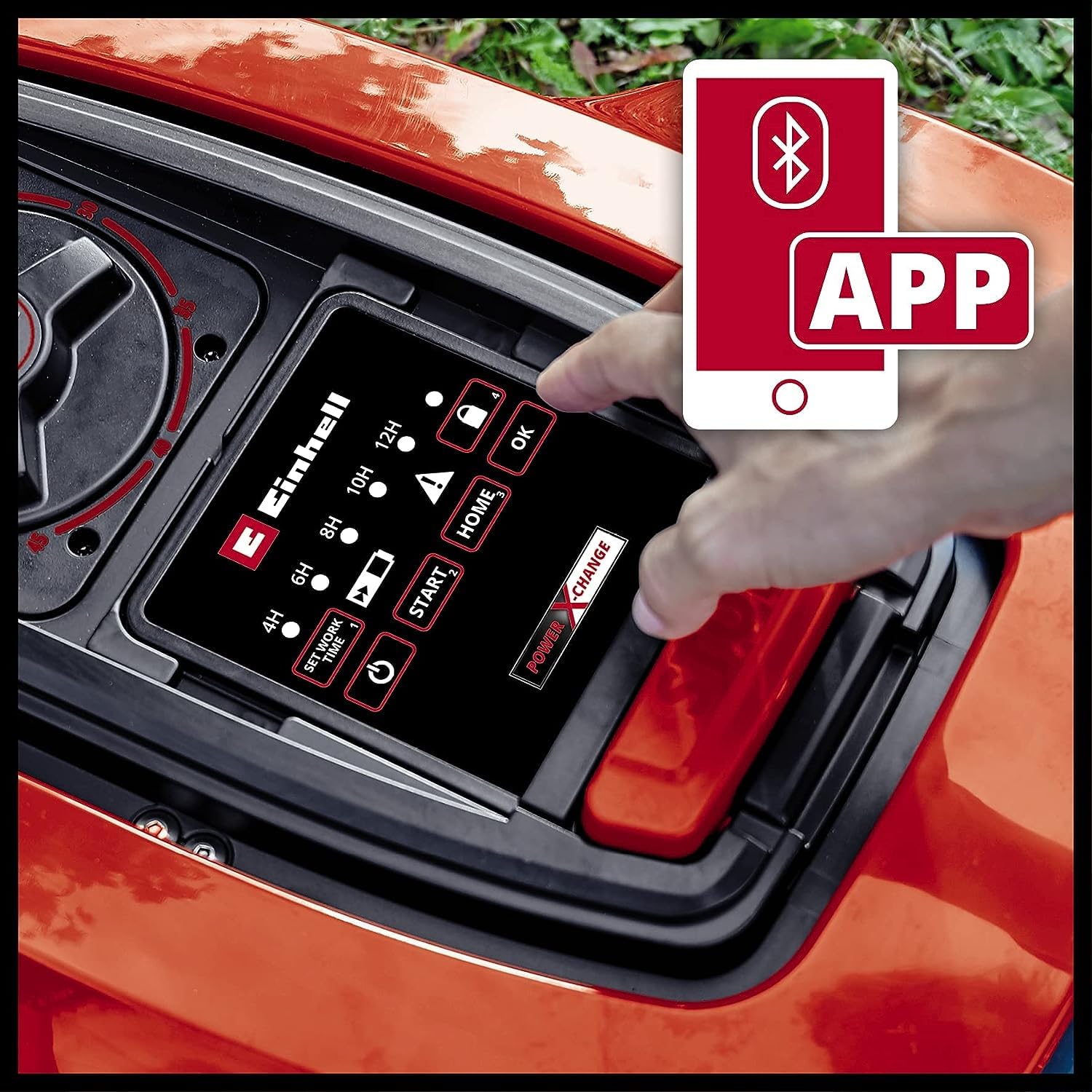 Einhell FREELEXO - Solo Robot Tagliaerba a batteria Power X-Change (18V, comandabile con APP, lama taglio 18 cm, pendenza massima 35%, senza batteria e caricabatteria, senza kit cavi perimetrale)