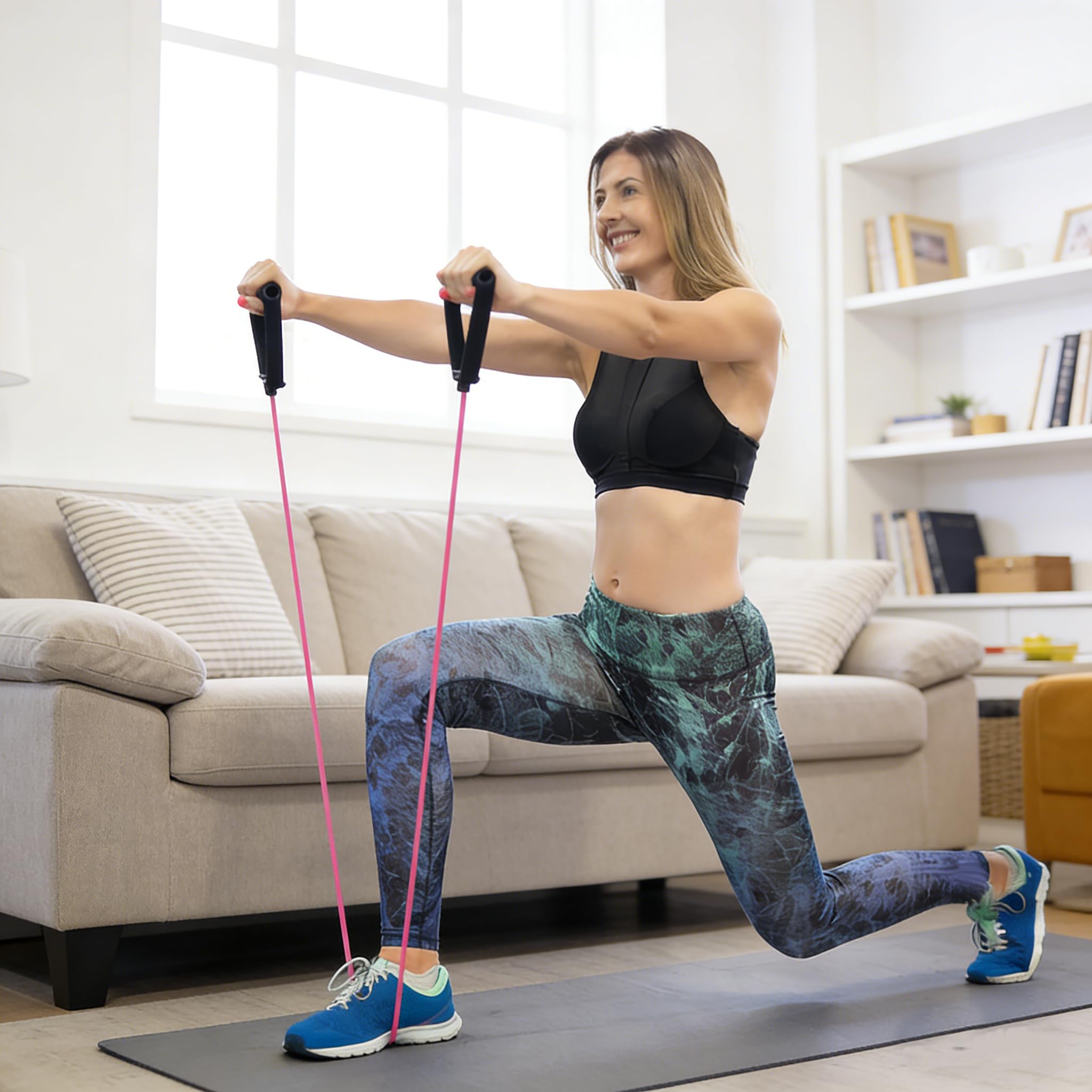 RitFit Banda de Ejercicio de Resistencia Individual con Asas cómodas-Ideal para Terapia física,Agua Entrenamiento de Fuerza,