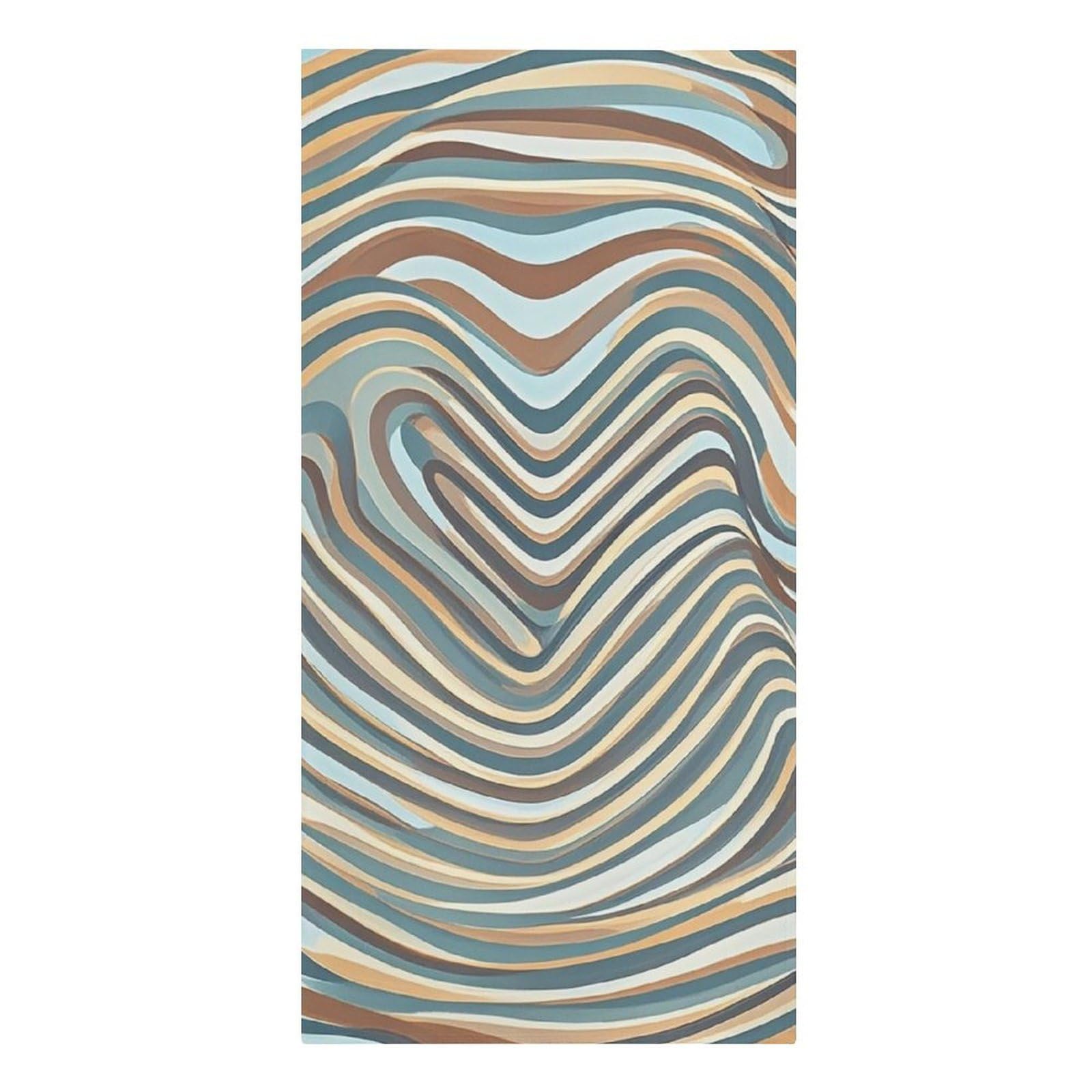 Fodpand Girls Style Lightweight Microfiber Large Overszed Wavy Lines Beach Towel 30.3X61.4 In Sand Blanket Travel, Swim, Bathroom, Women Adults Gift Soft Big Pool Swim Towels