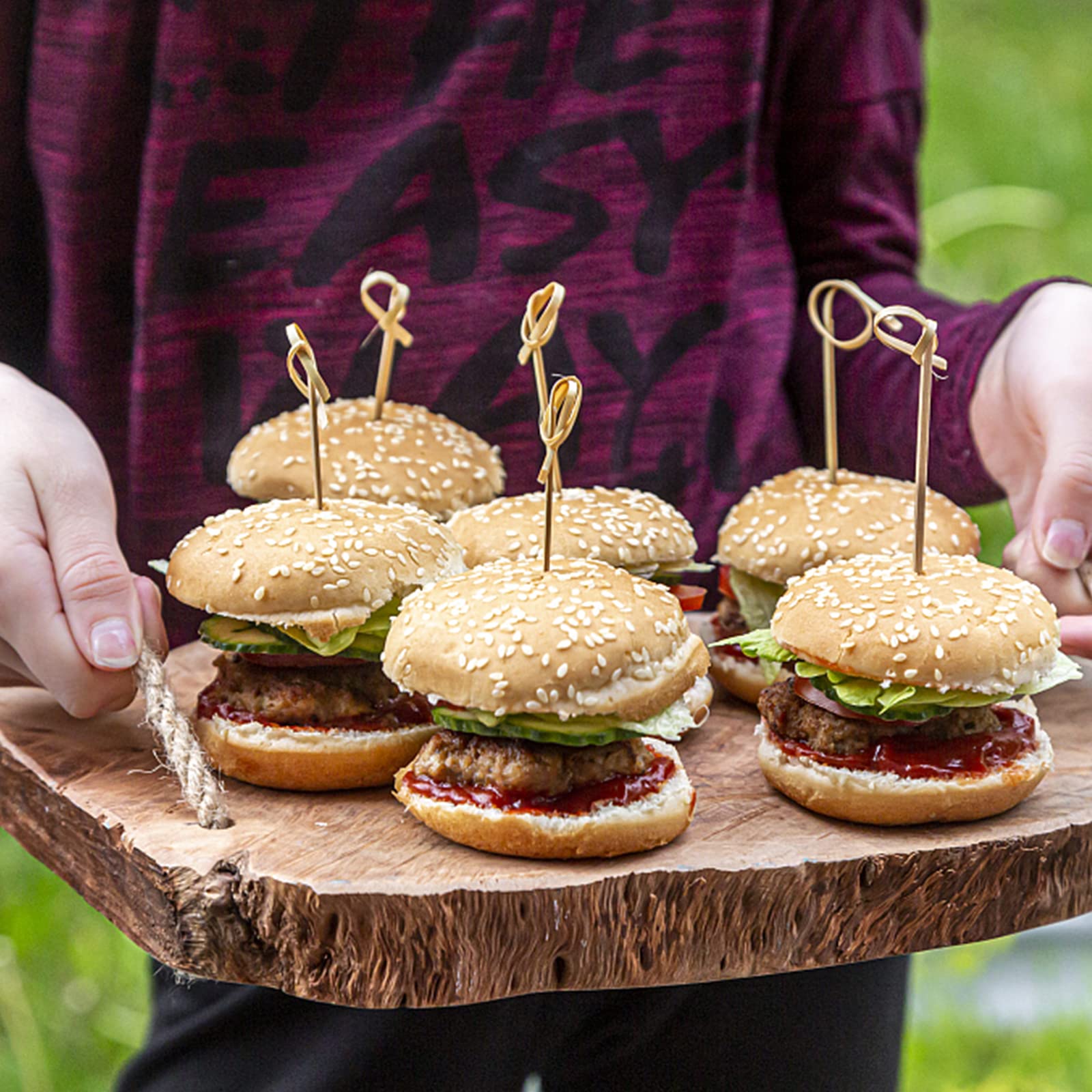 500 PCS Cocktail Picks, 4.7 Inch Cocktail Toothpicks Knot Skewers for Fruit, Cake, Barbecue Snacks, Appetizers Party Supplies