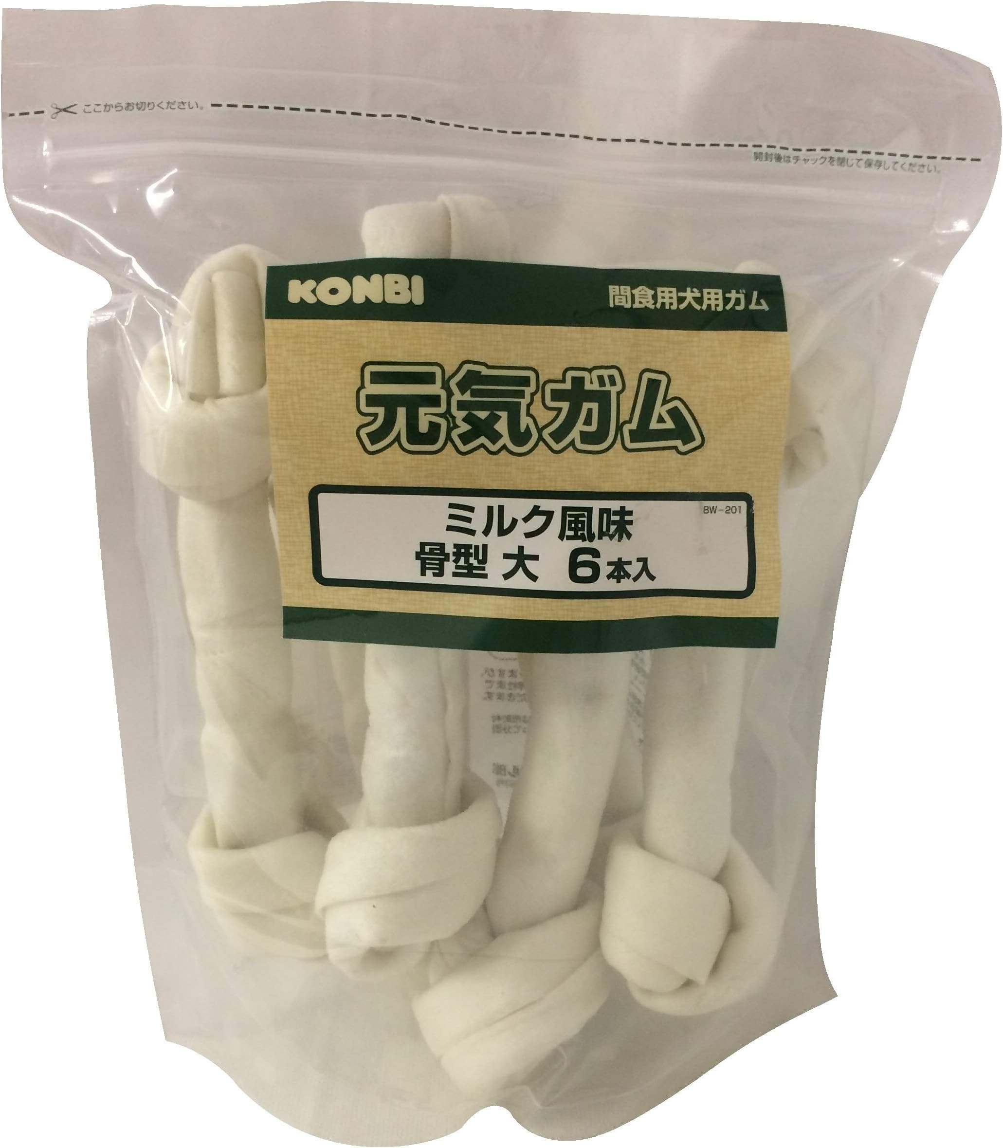 COMBI Combi Dog Treats Milk Flavor Bone Shaped Large (7.5 inches) 6 Pack