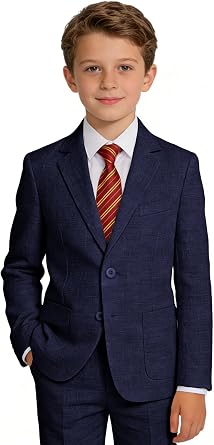 Suits for Boy Lightweight Slim Fit 3 Piece Formal Suit Blazer Pants Tie Set Kids Tuxedo Casual Wedding Party Outfit